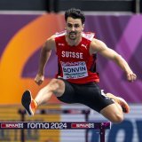 Julien Bonvin en action lors des CE de Rome 2024